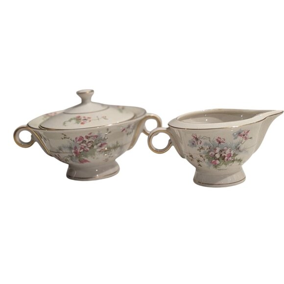 Vintage Theodore Haviland Apple Blossom Cream Sugar Set - Picture 6 of 16